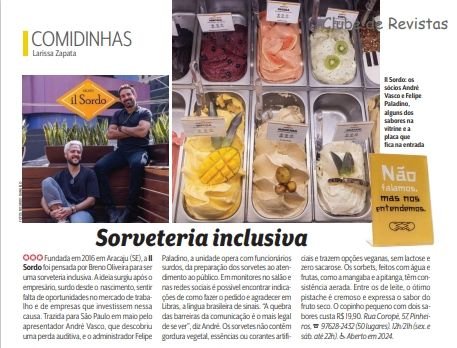 Veja São Paulo: Sorveteria inclusiva