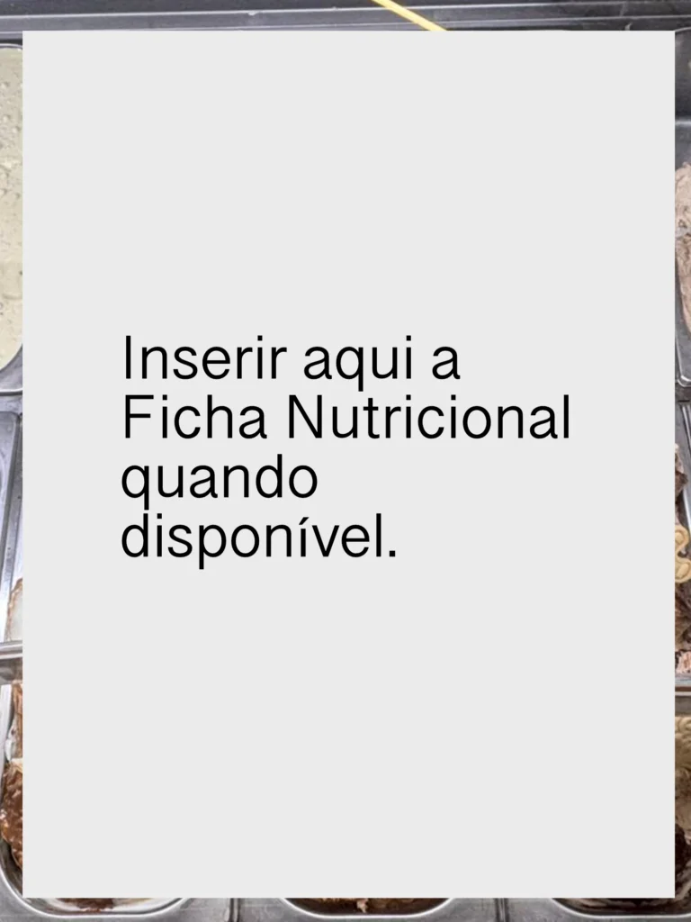Para inserir depois a Ficha Nutricional