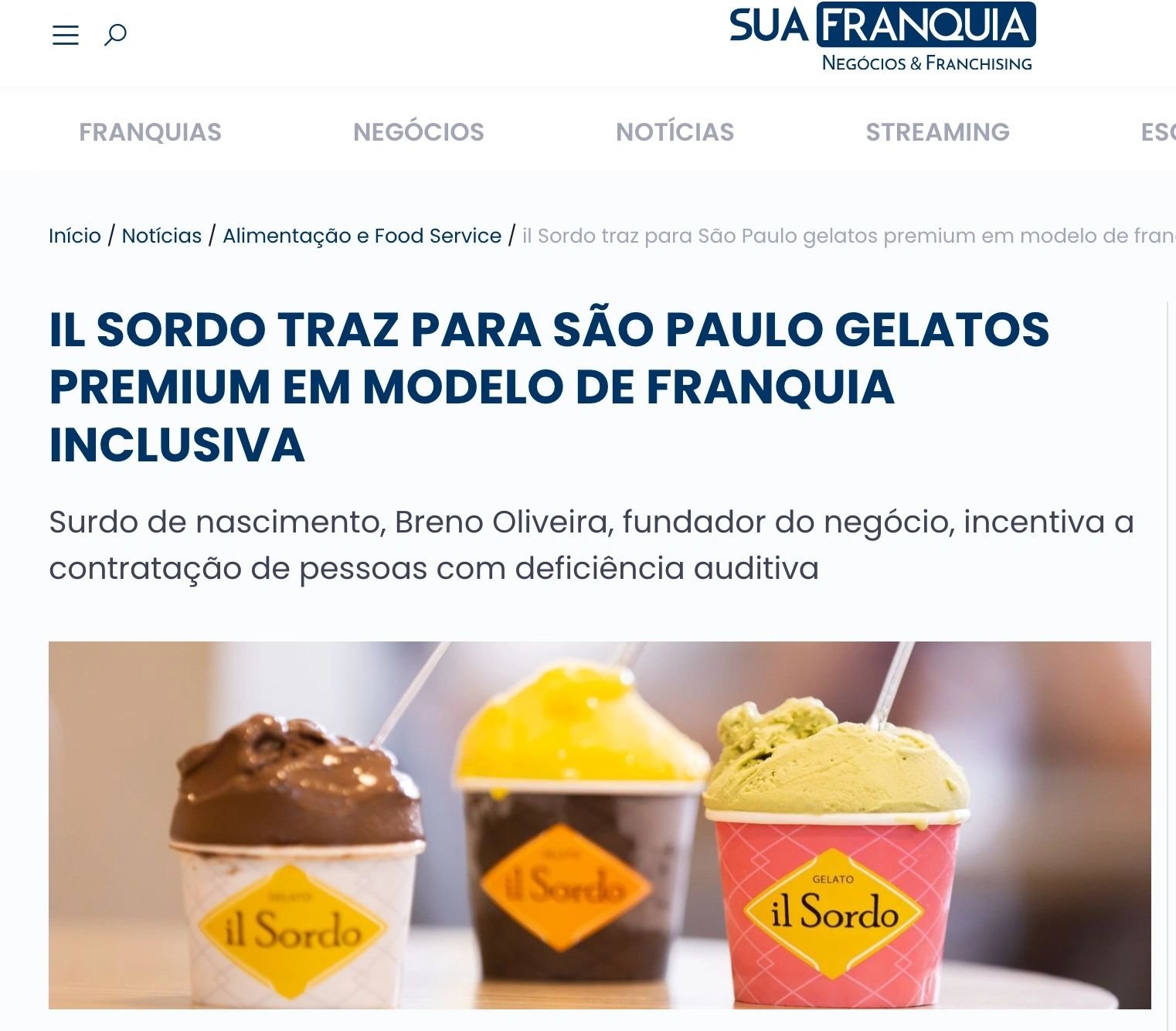 Sua Franquia destaca a il Sordo